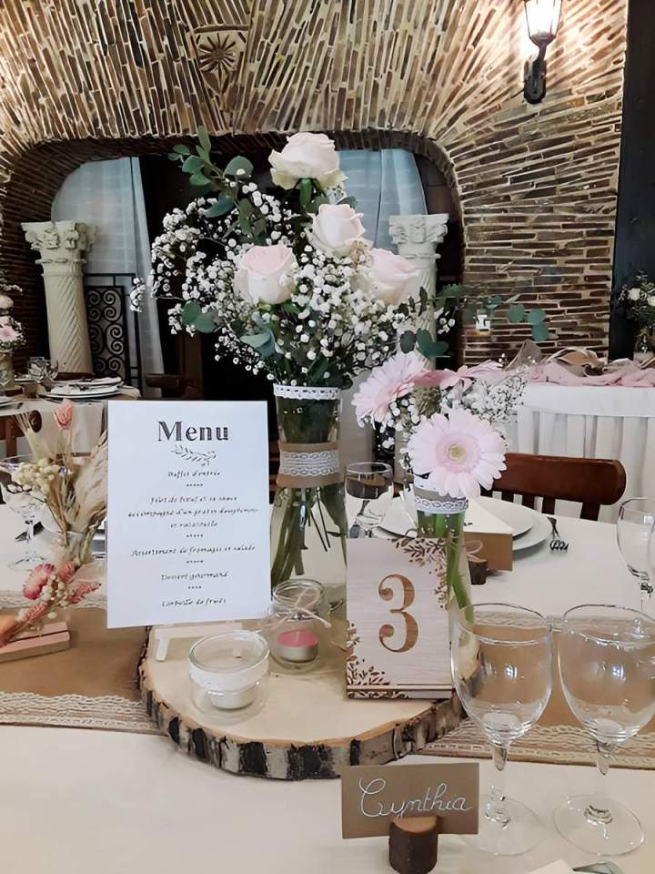 Décoration et numéro de table Melun
